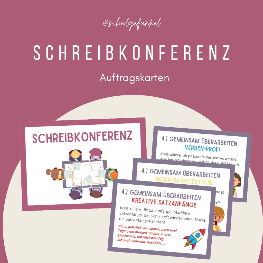 Schreibkonferenz - Gruppenauftragskarten