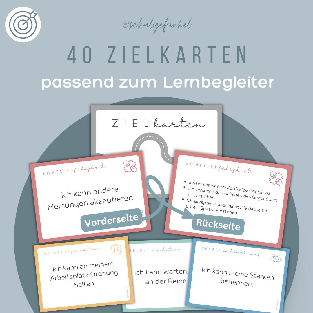 Zielkarten passend zum Lernbegleiter