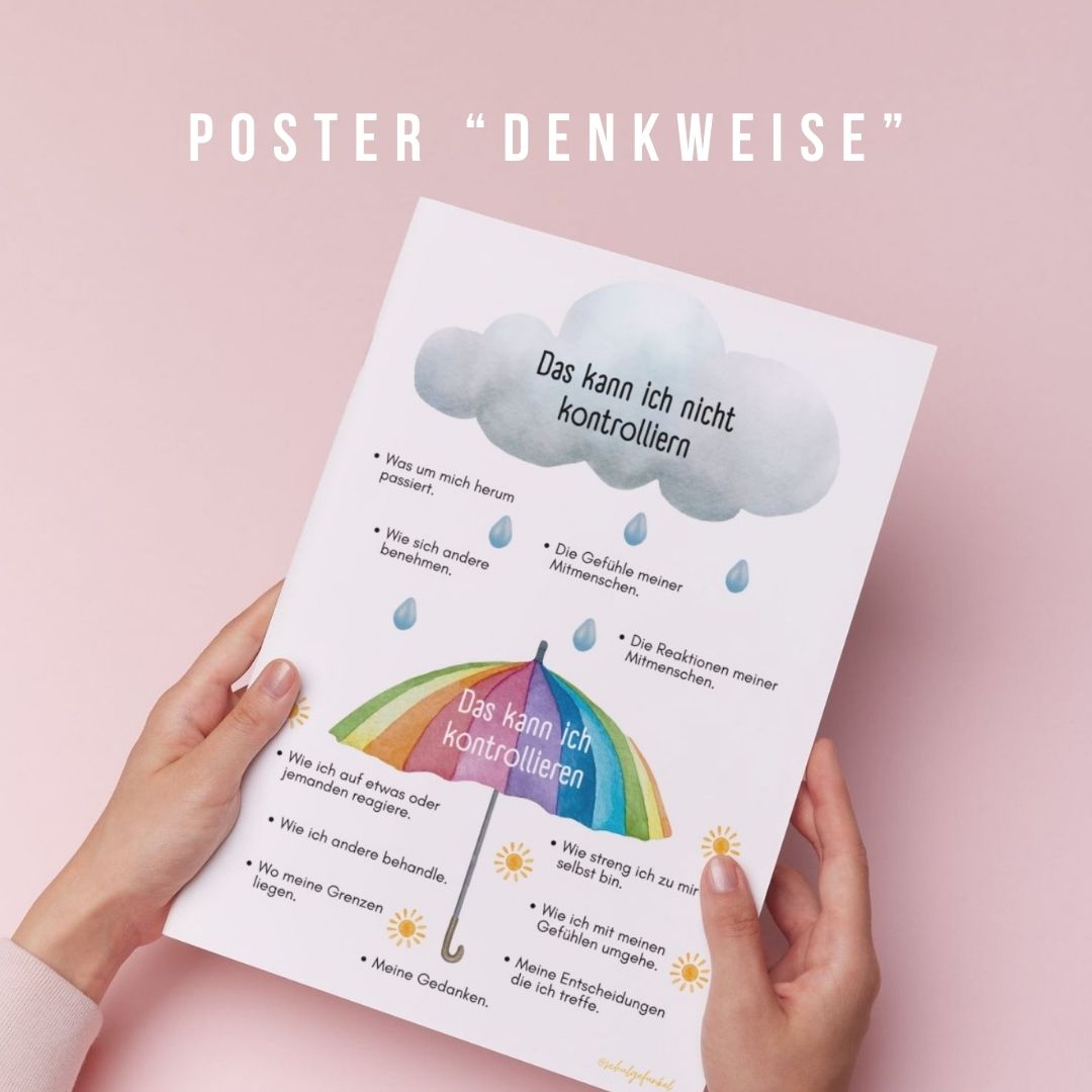 Poster: "Das kann ich beeinflussen - das kann ich NICHT beeinflussen"